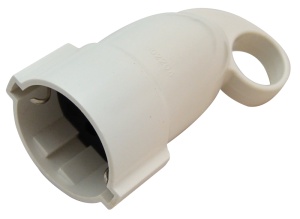Priză cu contact de protecţie tip pin, care poate fi trasă