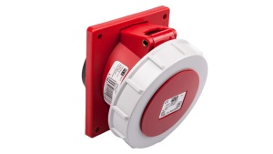 Priza trifazica incastrabila oblica 4 poli 32A 3P+E 6h CEE 380V IP67 - Img 3