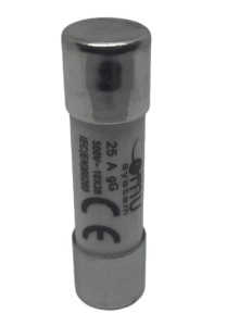 Set 10 sigurante 10x38 25A fuzibile cilindrice ceramica 500V AC gG - Img 2