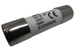 Set 10 sigurante 14x51 10A fuzibile cilindrice ceramica 500V AC gG - Img 2