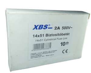 Set 10 sigurante fuzibile cilindrice ceramica 14x51 2A 500V AC gLgG - Img 3