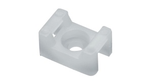 Set 100 buc suport cleme albe tip sa 15x9.5 din plastic pentru prindere colier plastic 9700 Cobra - Img 1