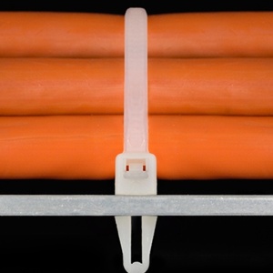 Set 100 bucati colier plastic 150x3.6mm montare prin impingere in panouri, alb 13.6 kg Cobra 963031 - Img 3
