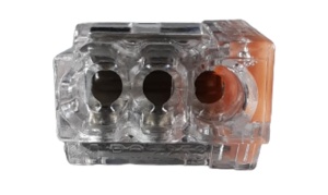 Set 100 cleme pentru fir masiv 3 gauri cupru plin 1-2.5mm2 24A 450V - Img 3