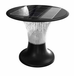 Stâlpişor pitic solar 15W 2200lm 4000K/6000K 257 x 257mm exterior IP65 cu funcţionare până la 80 de ore, baterie LiFePO4 6000mAh
