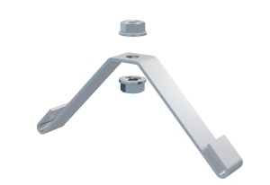 Suport central 150x59mm pentru canal cablu din sârmă 150mm prindere cu tijă filetată M8, susținere maxim 50 kg - Img 1