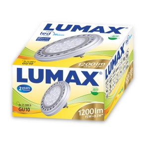 Bec LED LUMAX GU10 15W(83W) ES111 1200lm 4100K - Img 2