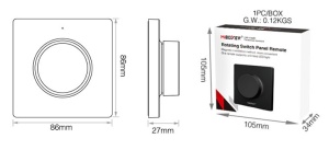 Buton Mi-Light MiBoxer și panou de comutare rotativ Telecomandă LED albă K1 - Img 3