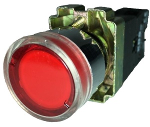 Buton rosu simplu fara lumina cu revenire pentru tablouri electrice 1NC 6A 230V - Img 3