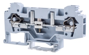 Clemă şir industrială de măsură, cu şurub, pe şină, gri