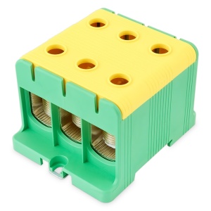 Clema terminala conexiune 1 pol verde galben Cu-Al 6x150mm² montare pe sina DIN 35mm 290A (Al) 320A ( Cu)
