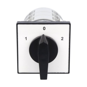 Comutator 125A 37kW 3 poli 1-0-2 IP40 rotativ inversor de sens motor 90x90mm - Img 2
