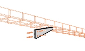 Consola 135x50mm electro-galvanizata suport pentru prindere canal cablu din sarma mesh 100mm sau 50mm - Img 3