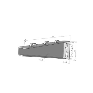 Consolă 200x70mm NZM200 electro-galvanizată suport pentru prindere canal cablu din sârmă mesh 200mm, susținere maxim 100 kg - Img 2
