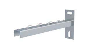 Consola 270x120mm NPZM250 electro-galvanizata suport pentru prindere canal cablu din sarma mesh 250mm, susținere maxim 82 kg