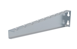 Consolă 500x105mm NZM500 electro-galvanizată suport pentru prindere canal cablu din sârmă mesh 400mm, susținere maxim 150 kg