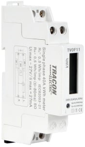 Contor de en. electrică direct,afişaj LCD, monofazat, 1 mod.