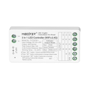 Controler de zonă cu LED Mi-Light MiBoxer Group Control 3 în 1 Tuya Wi-fi DIM+RGB RGBW RGB+CCT FUT037W+