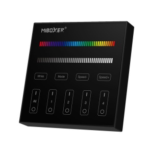 Controller Mi-Light B3 MiBoxer Group Control grup zonă telecomandă perete, negru DIM+RGBW