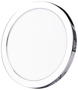 Corp de iluminat rotund ,de tavan, cu cadru cromat - Img 1