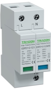 Descărcător de supratensiune T1+T2,AC,elem. mod. înlocuibil