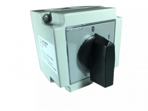 Intrerupator 12A 4kw 0-1 ON-OFF 2 poli IP54 cu came industrial aplicat casetat