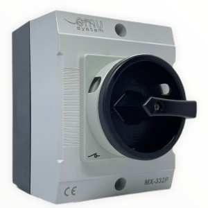 Intrerupator 3 poli 32A 7,5kw IP65 cu carcasă pornit/oprit 400V blocabil - Img 1