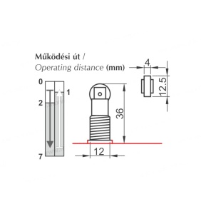Limitator de cursa cu rola buton de limită 1NO+1NC comutator de poziție cu buton de presiune cu role IP40 - Img 3