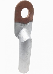 Papuc electric cupru aluminiu Cu-Al 50mm² terminali tubulari diametru gaura 10mm lungime 90mm - Img 1