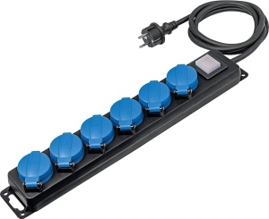 Prelungitor cu 6 prize cablu 1.5m H07RN-F 3G1,5 230V 16A max. 3500W IP44