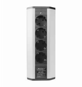 Prelungitor grup 4 prize schuko pentru colt montaj pe blat sau birou 16A 3680W 230V cablu 1.8 metri 3G1.5 si led indicator de prezenta tensiune - Img 3