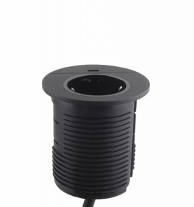 Priză incastrabilă, sistem conector rotund încorporat pentru birou cu încărcător USB-C 250VAC 16A cablu 1,8m - Img 2