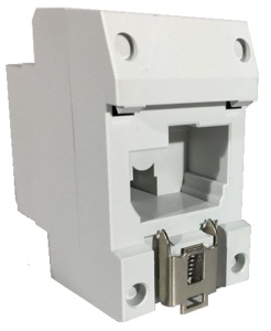 Priza schuko modulara pe sina DIN omega 16A 250V 2P+F IP30 45x45 cu protectie copii - Img 2