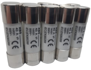 Set 10 sigurante fuzibile cilindrice ceramica 14x51 40A 500V AC gG