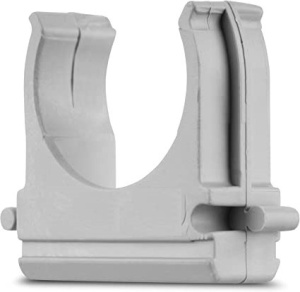 Set 25 buc cleme 50mm PVC pentru prindere tuburi teava conectabile