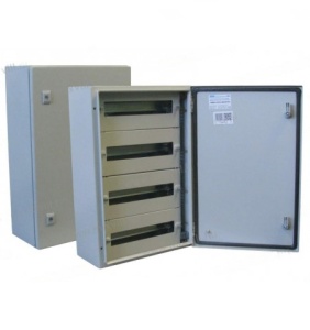 Tablou electric 600x400x200mm 60 module cofret dulap cabinet metalic modular 4 randuri x 15 module IP66 aparent cu plastroane sina DIN pentru montaj contrapanou placa de montaj