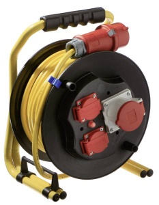 Tambur de cablu 20m 5x2.5 CEE cu siguranta, profesional IP44