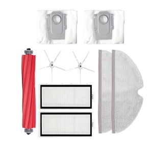 Set accesorii compatibile pentru aspiratoare Roborock Q7 / Q7 Max : Set 1 x perie principala, 2 x perii laterale, 2 x filtre, 2 x saci de praf, 2 x lavete - Img 1