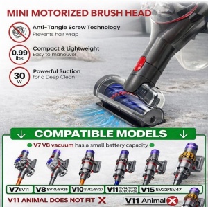 Perie compatibila pentru îndepărtarea acarienilor pentru aspiratoarele Dyson v7 v8 v10 v15