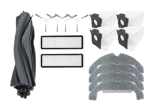 Set accesorii compatibile pentru aspiratoare Dreame D10 : Perie principala: 1 buc; Filtre: 2 buc; Perii laterale: 4 buc; Saci de praf: 4 buc; lavete: 4 buc
