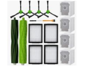 Set accesorii compatibile pentru aspiratoare irobot Roomba seria I J : Perie principala: 1 pereche; Filtre: 4 buc; Perii laterale: 4 buc; Saci de praf: 4 buc