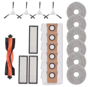 Set accesorii compatibile pentru aspiratoare Xiaomi X20+ / X20plus : Perie principala: 1 buc; Filtre: 3 buc; Periilaterale:4buc;lavete:6buc; Saci de praf: 6 buc
