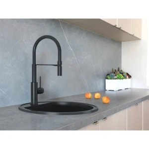 Valterra COMO Okrugli Granitni Sudoper – Ultra Crna (ϕ 510mm) - Img 2