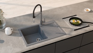 Granitni sudoper 770x500mm - GRAFIT SIVA model V507 - Img 2