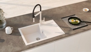 Granitni sudoper 770x500mm - ULTRA BIJELA model V507 - Img 2