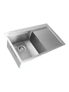 Sudoper od inoksa KAV HD7850 s tacnom, dozerom i zaštitnom rešetkom INOX boja - Img 2