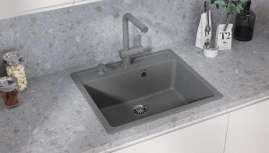 Granitni Sudoper 570x510mm - GRAFIT SIVA model V104 - Img 2