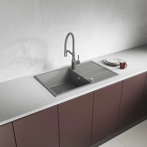 Granitni sudoper ULTRA CRNA model LYON SIVA - Img 3