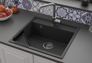 Granitni sudoper Valterra V53 boja crna mat - Img 3