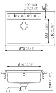 Schock granitni sudoper NEMO N-100 boja crna mat - Img 4